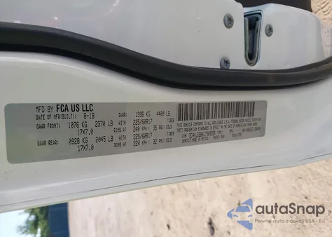 2018 Jeep Compass Latitude Fwd z USA, uszkodzony, nr VIN 3C4NJCBB0JT503258